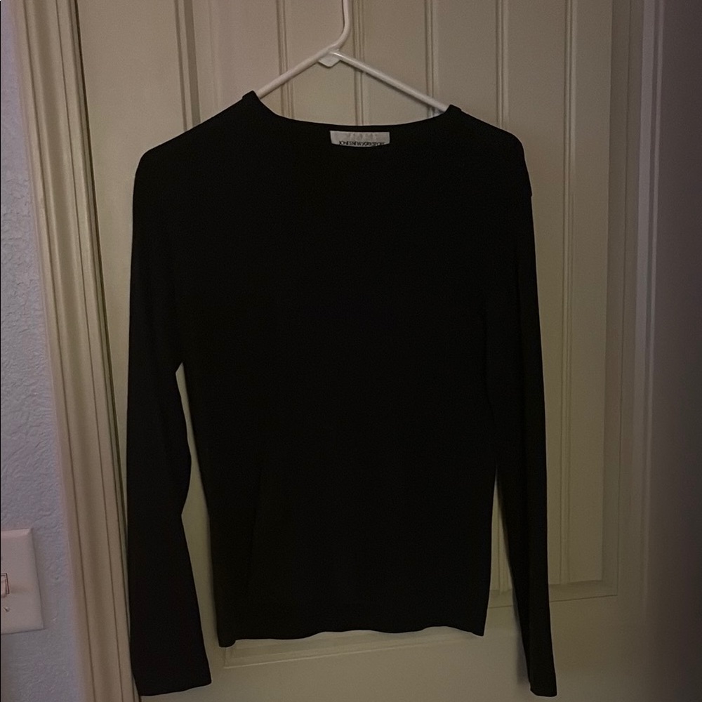Jones New York Classic Black Long Sleeve Tee